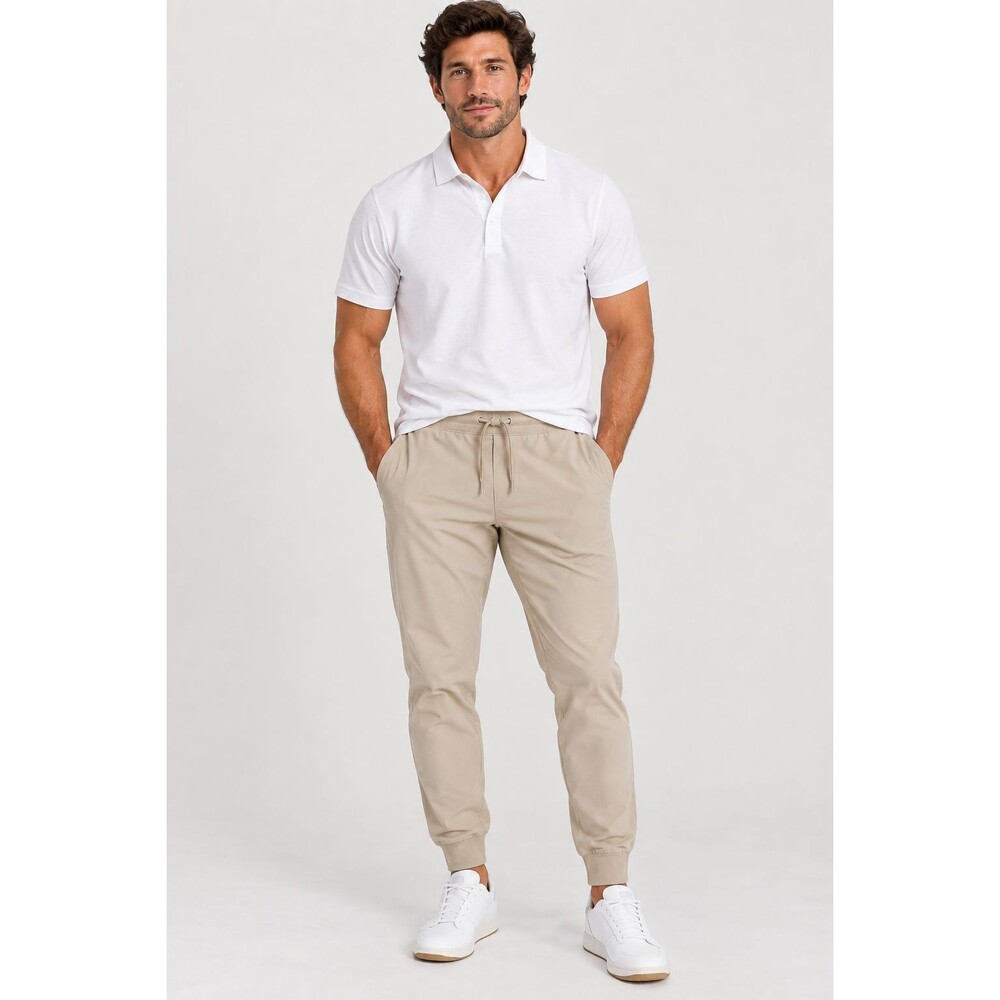 Birddogs Men’s XL Jogger Pants Beige Boom For Your Boomstick Golf Drawstring